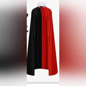 Chic Black and Red Women's Cape With Crown,Choker And Septor Perfect For A Queen